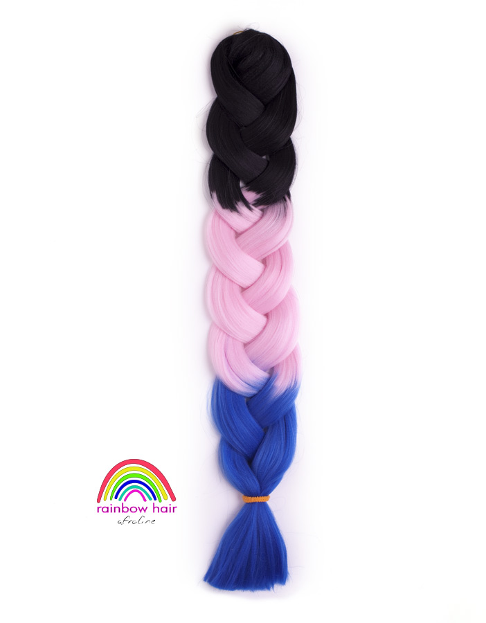 Rainbow Hair FEKETE-RÓZSA-KÉK AFROline